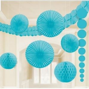 New 9p. Caribbean Blue Paper Decorating Kits